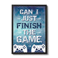 Blue Gaming Print Framed Gift For Gamer Son Dad Boys Bedroom