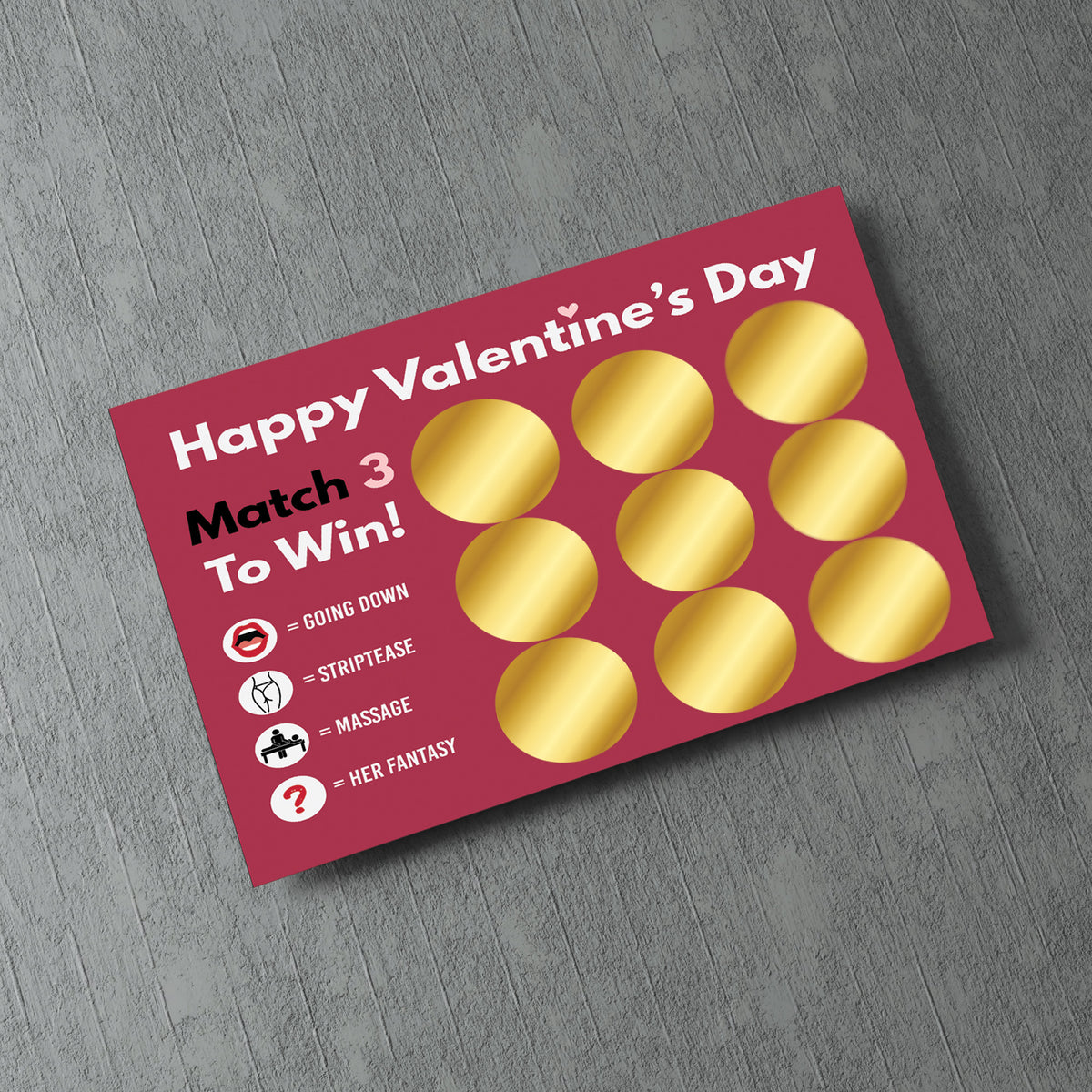 Funny Valentines Card Gift For Him Her Naughty Scratch Card