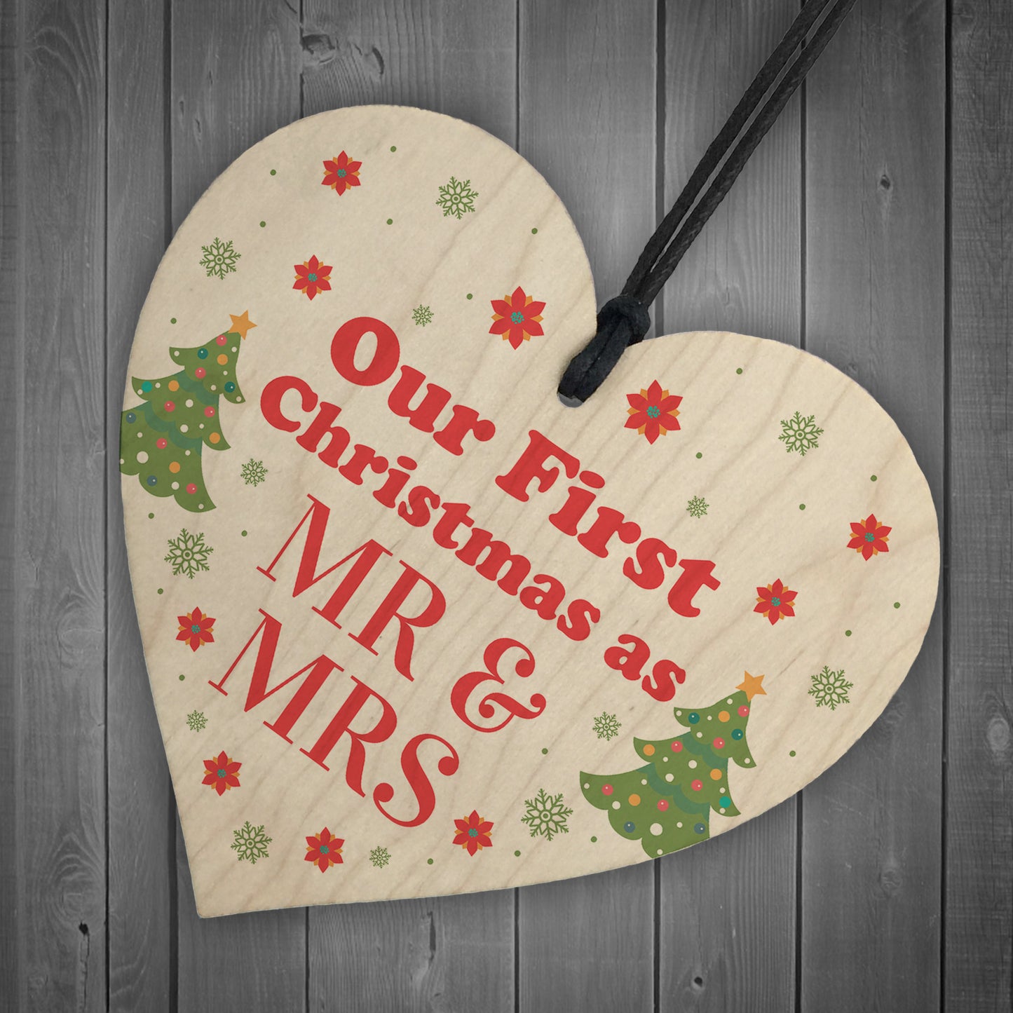First Christmas As Mr & Mrs Bauble Tree Decoration Novelty Gifts