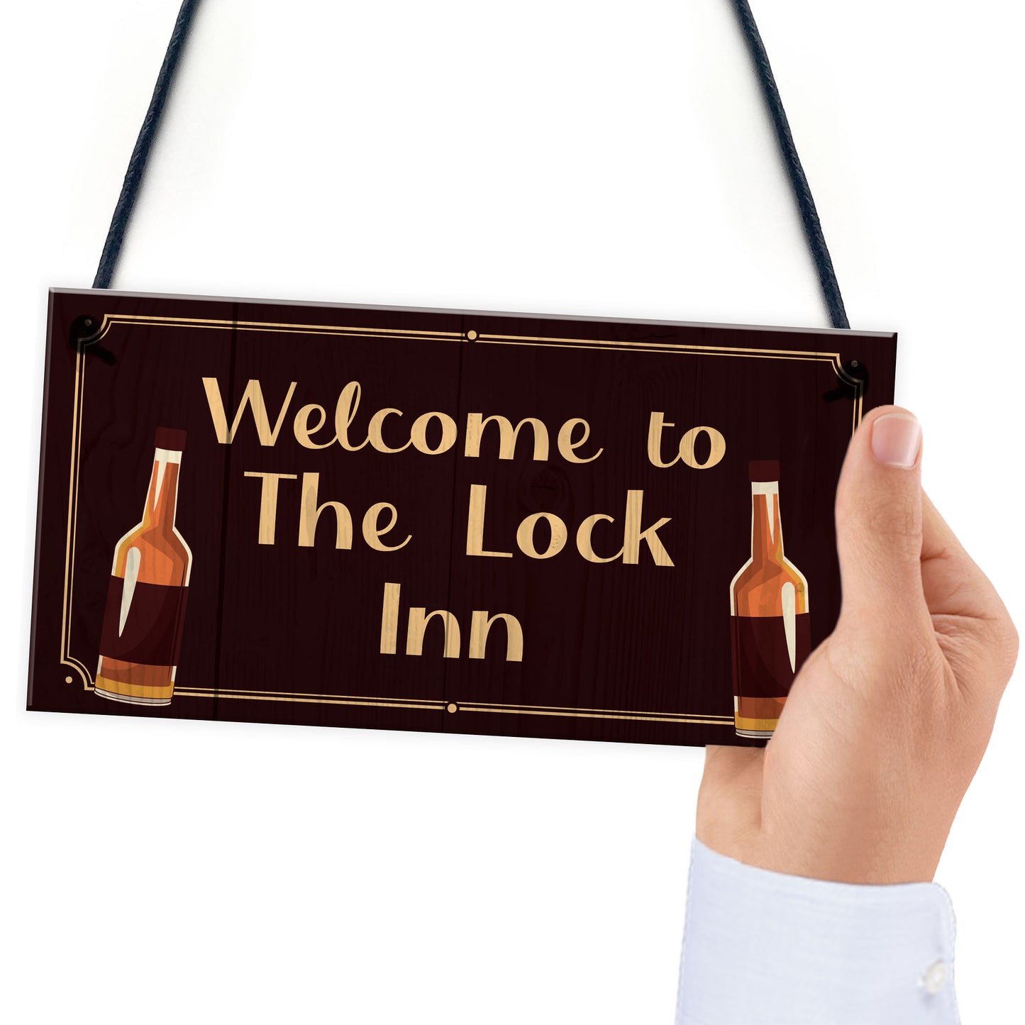 Welcome To The Lock Inn Sign HOME BAR Man Cave Plaque