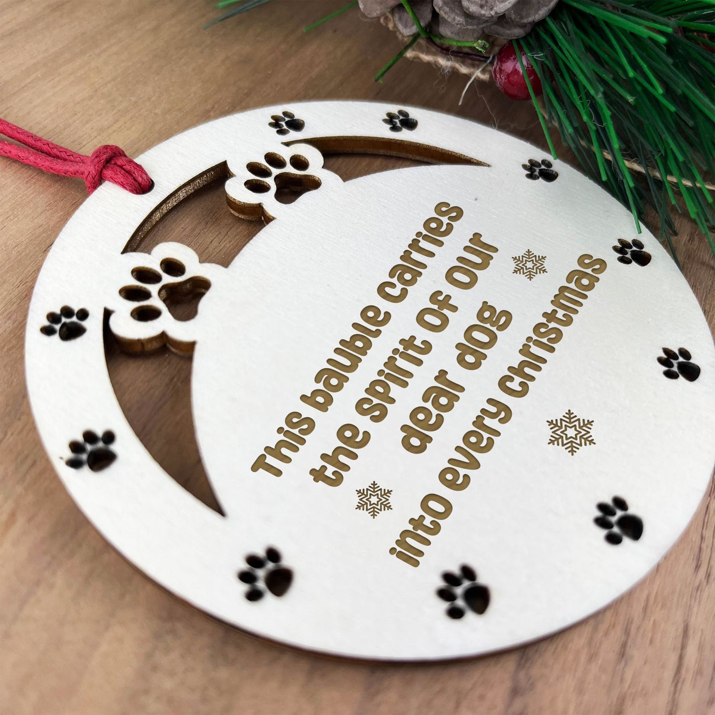 Christmas Memorial Decoration For Dog Novelty Engraved Decor