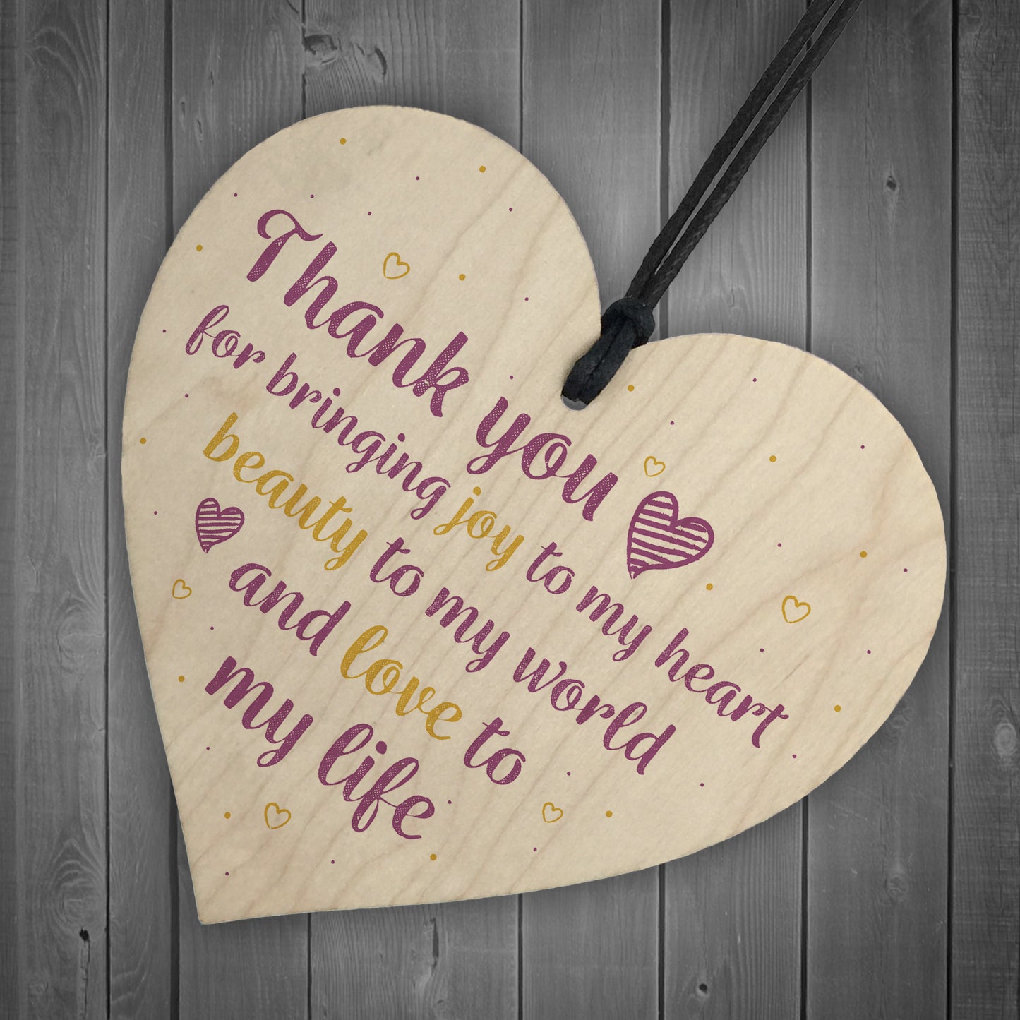 Thank You Gift Wedding Anniversary Gift Wood Heart Gift For Her