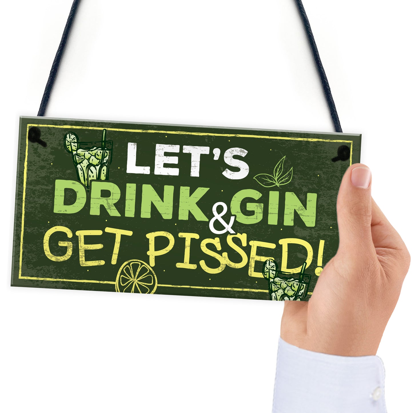 Funny Gin Sign Gift For Gin Lovers Alcohol Man Cave Bar Plaque