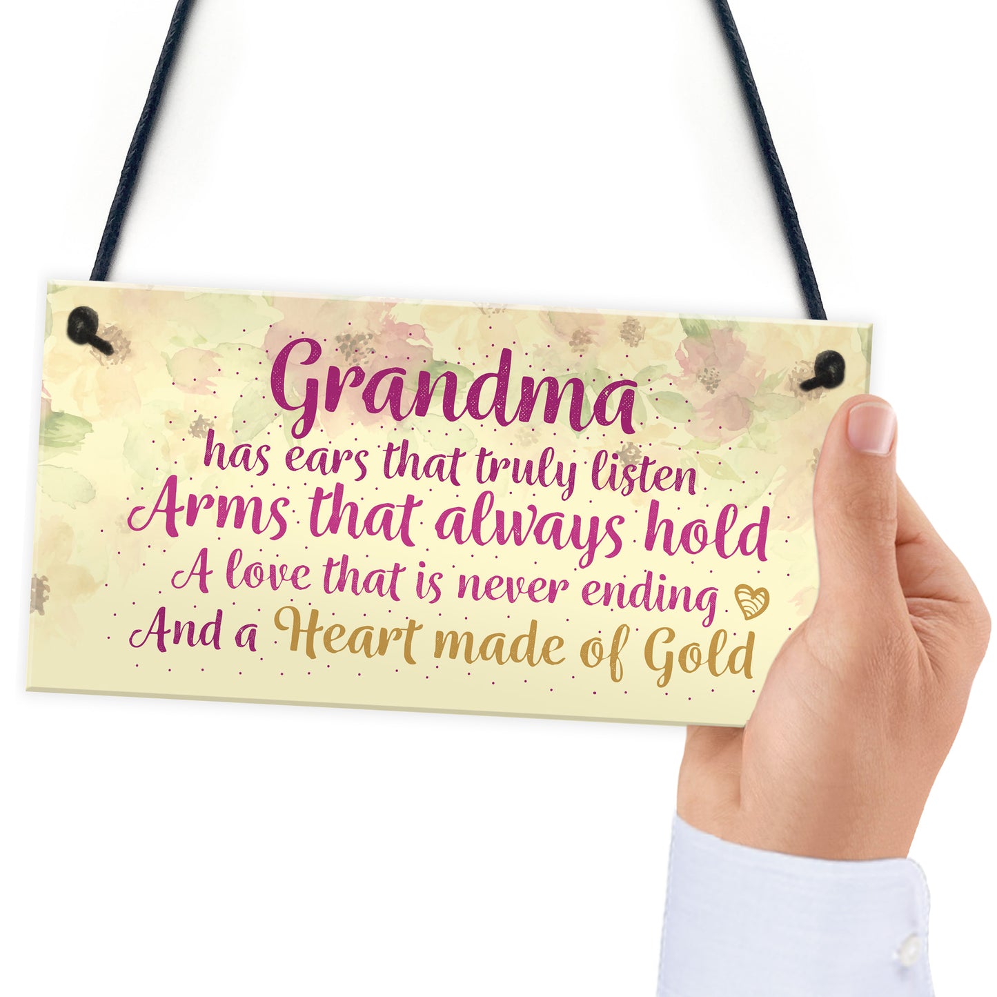 Heart Of Gold Grandparent Grandma Gran Nan Plaques Signs Gift
