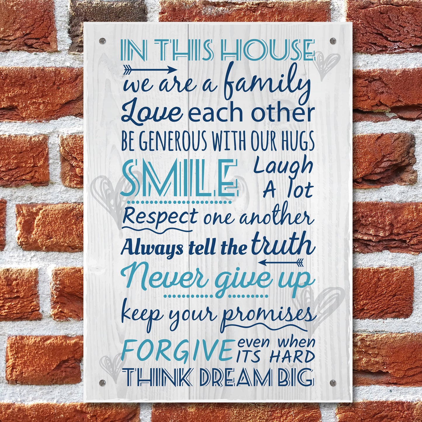 Kitchen Inspirational Plaques Vintage Sign Retro Wall Shabby Chi