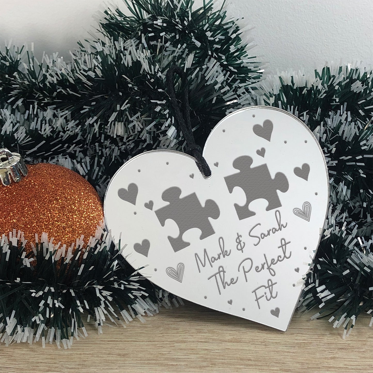 Personalised Gift for Her Him Girlfriend Wife Heart Puzzle Gift