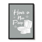 Hilarious Funny Toilet LOO Sign Bathroom Print Framed Home Decor