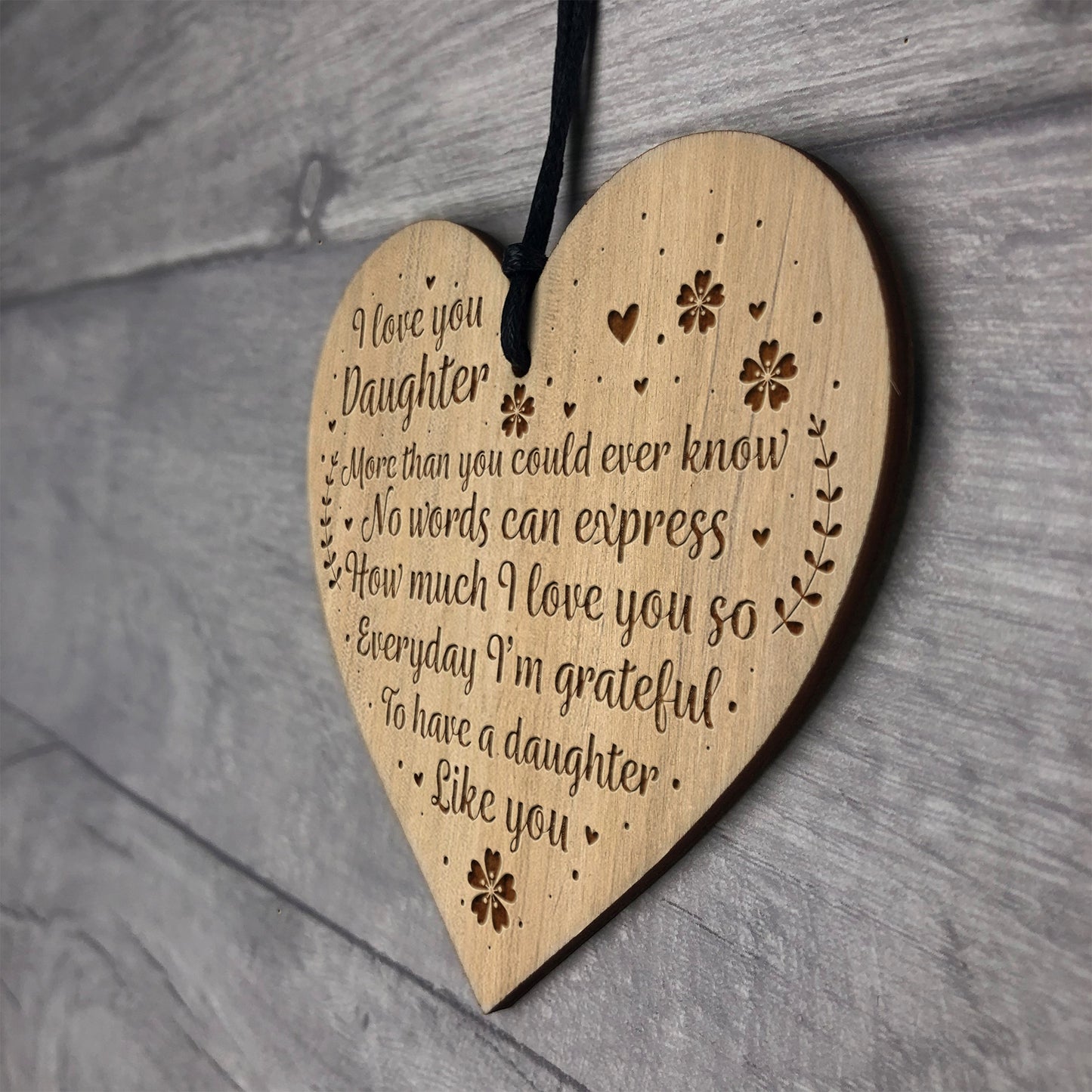 Gift For Daughter Love Gift Engraved Heart Dad Daughter Gift