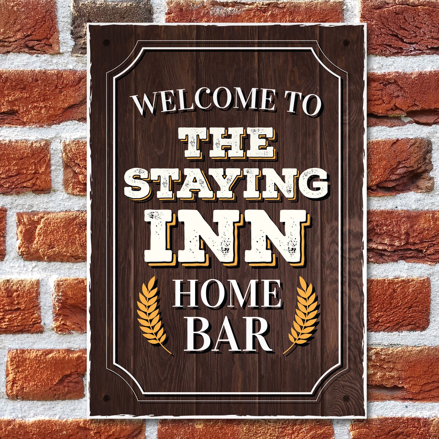 STAYING INN Hanging Bar Sign Pub Man Cave Sign Alcohol Gift Beer