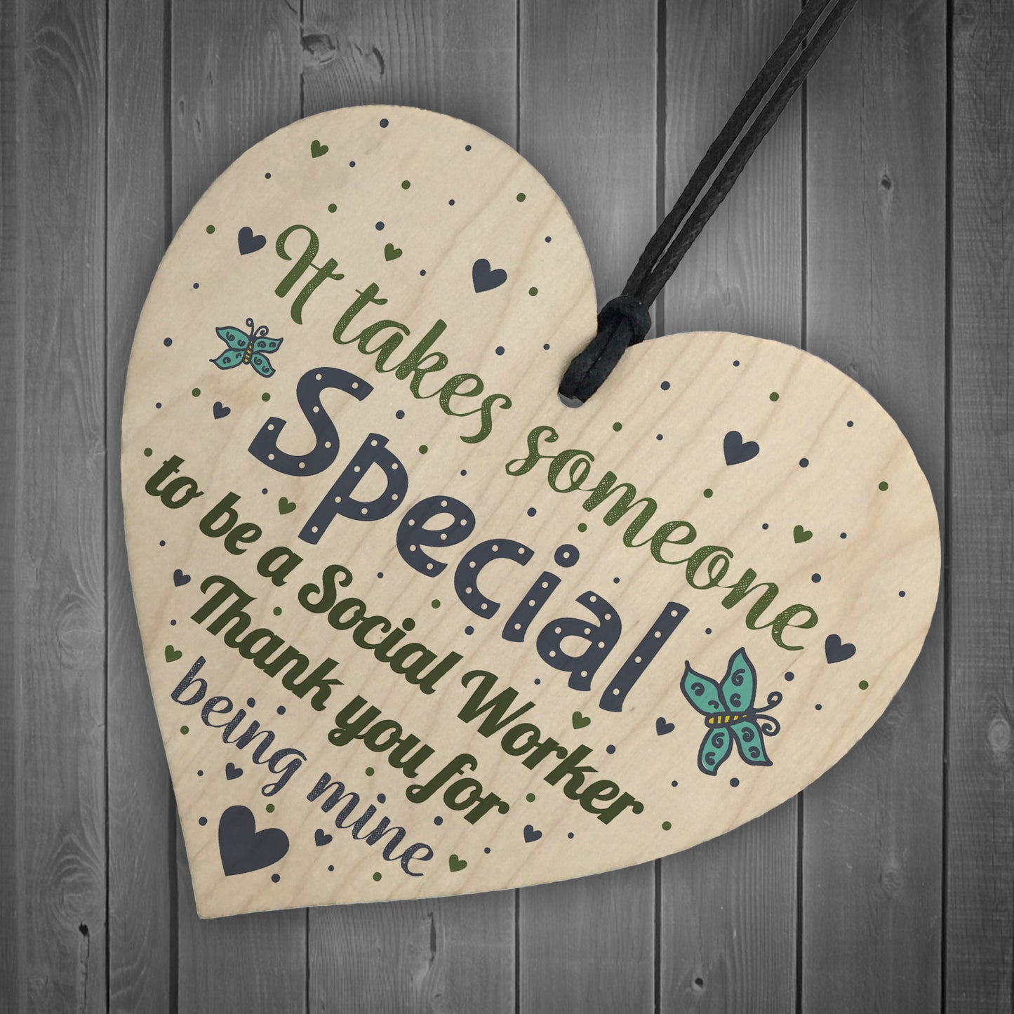 Social Worker Gift Card Thank You Gift Heart Novelty Keepsake