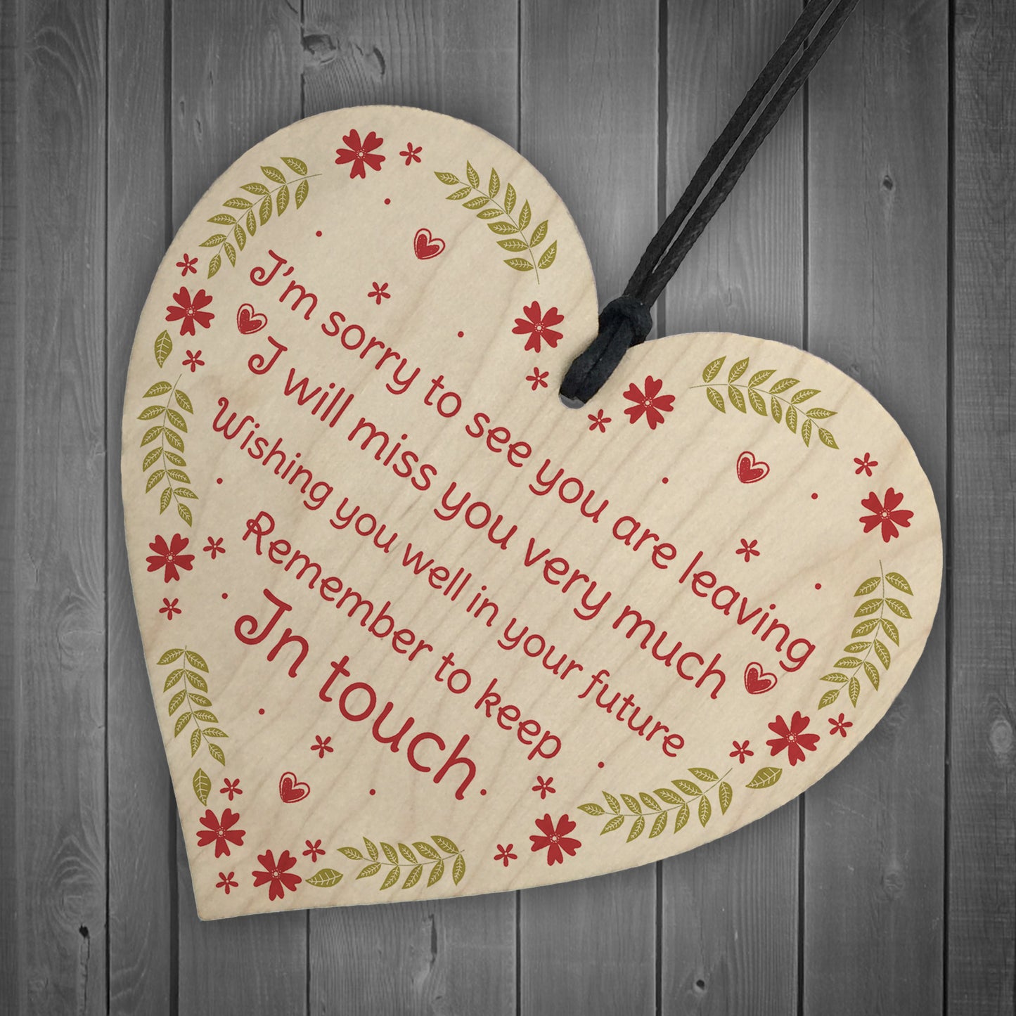 Colleague Leaving Gift New Job Gift Wood Heart Co Worker Gift