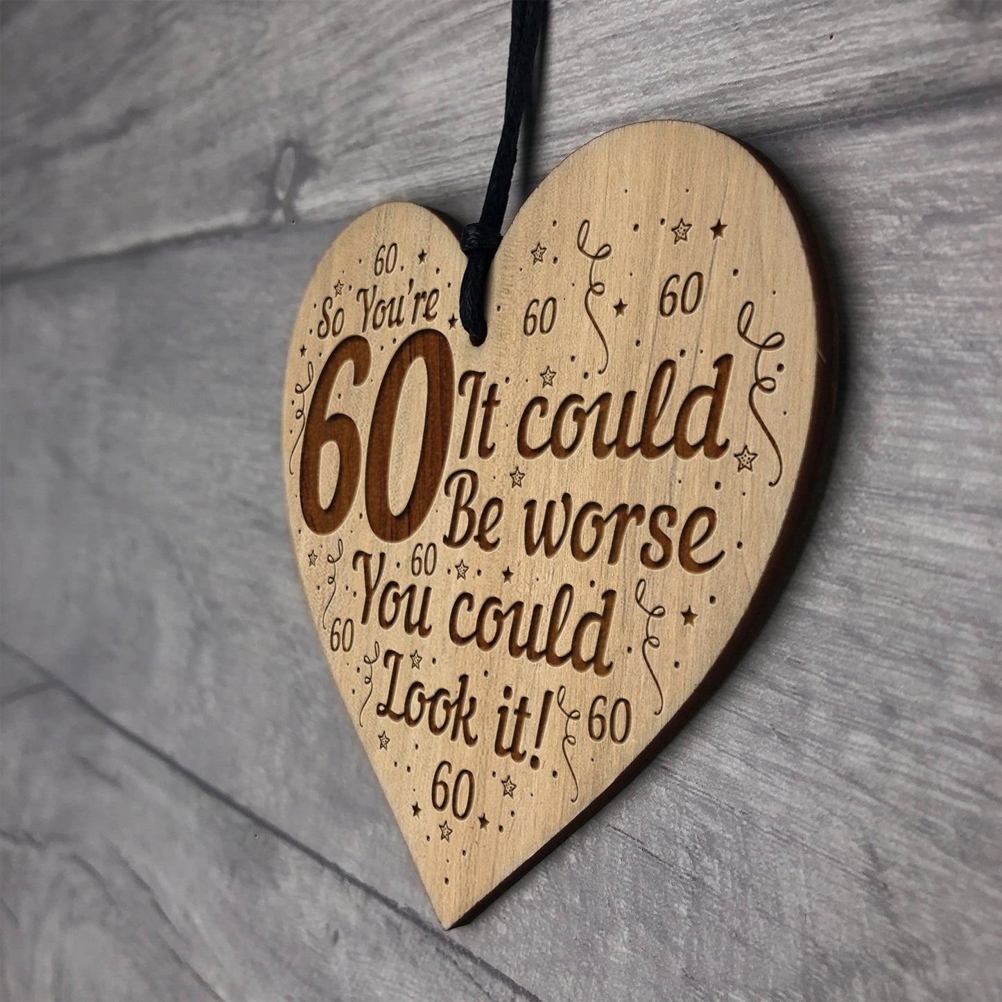 Funny Joke 60th Birthday Gift For Him Her Engraved 60th Birthday