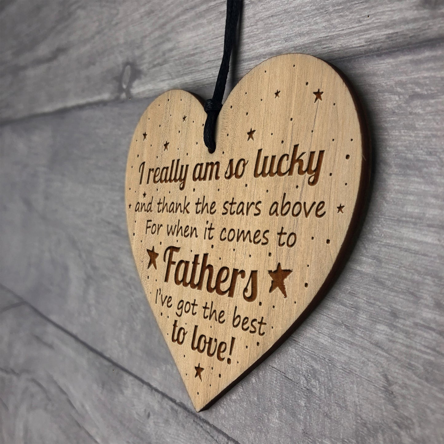 Dad Engraved Heart Gift For Father Birthday Christmas Gift