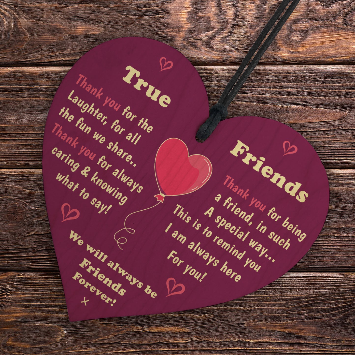Best Friends Wood Heart, Friends Forever Sign, Friendship Gift