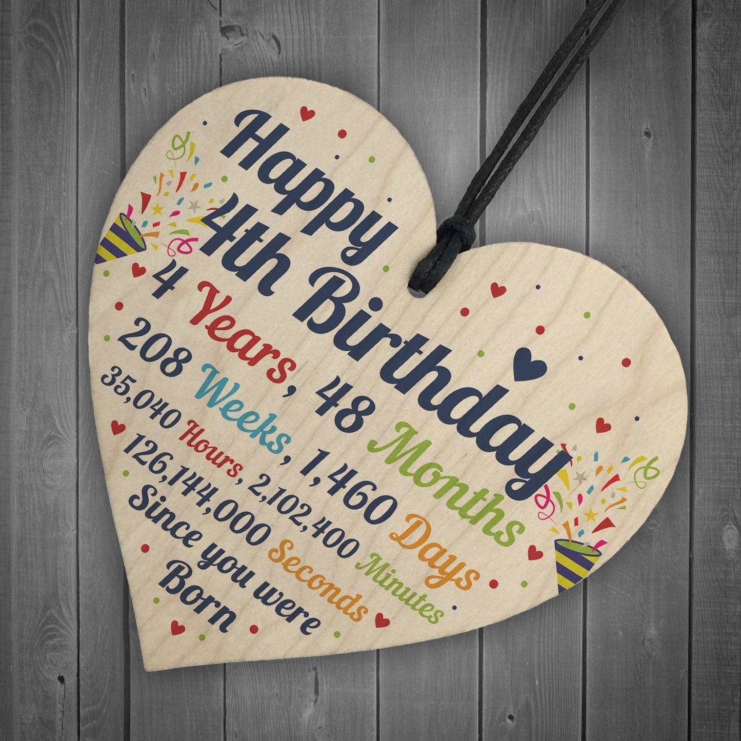 4th Birthday Gifts 4th Birthday Wood Heart Gift For Baby Child
