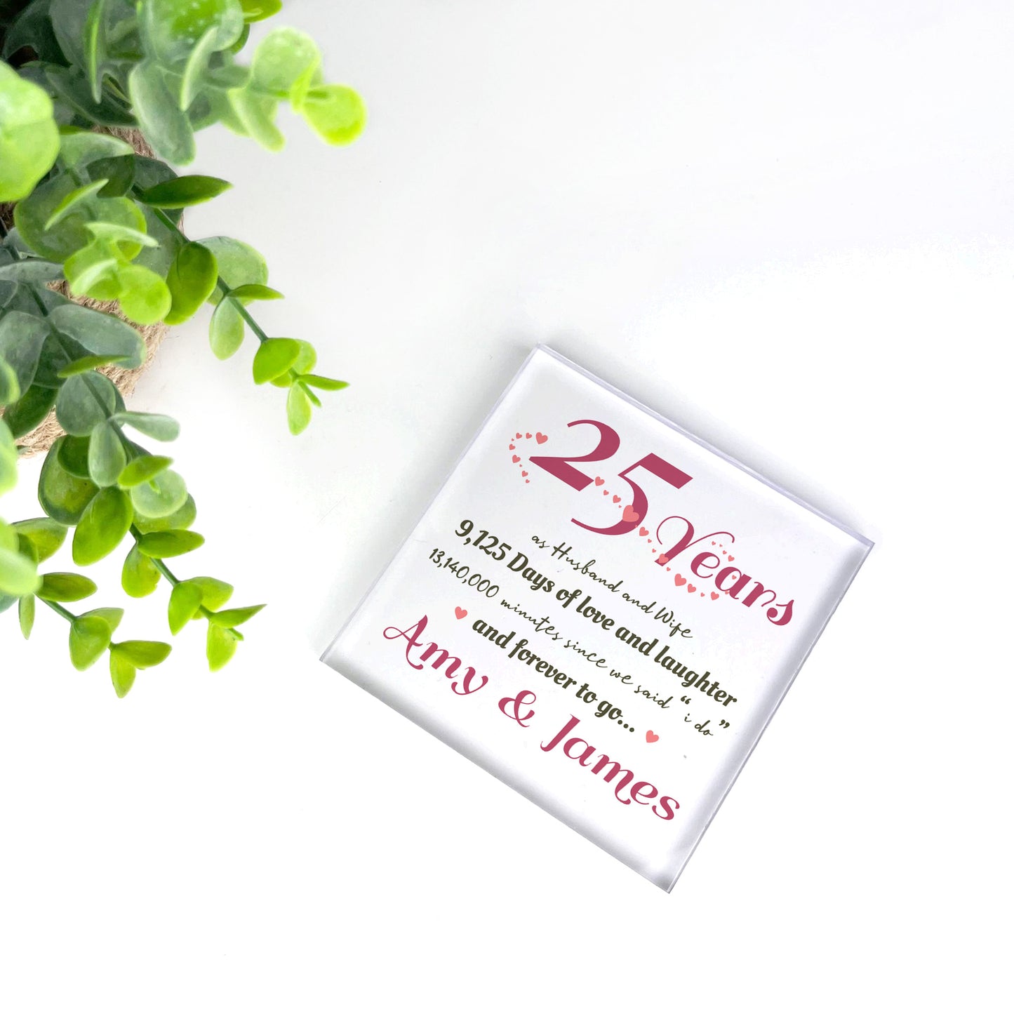25th Wedding Anniversary Gift For Husband Wife Personalised