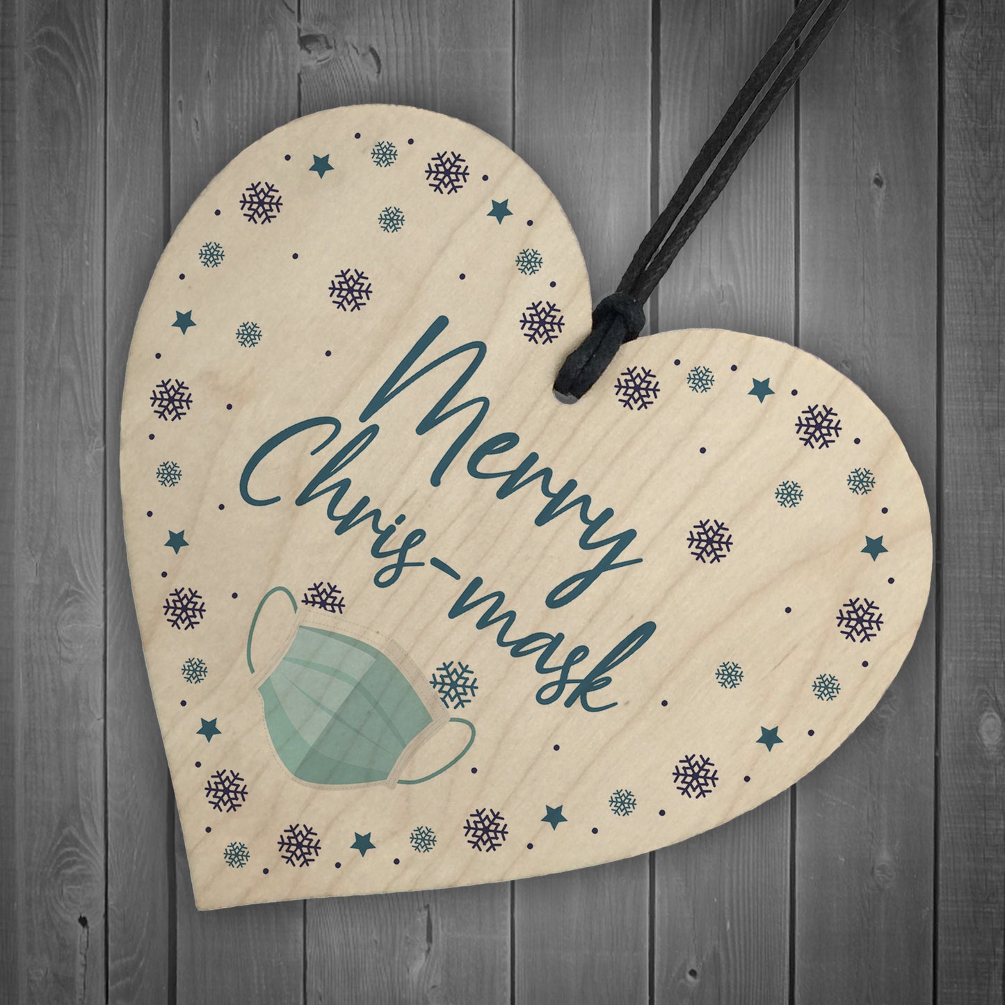 Funny Christmas Tree Decoration Heart Lockdown Quarantine