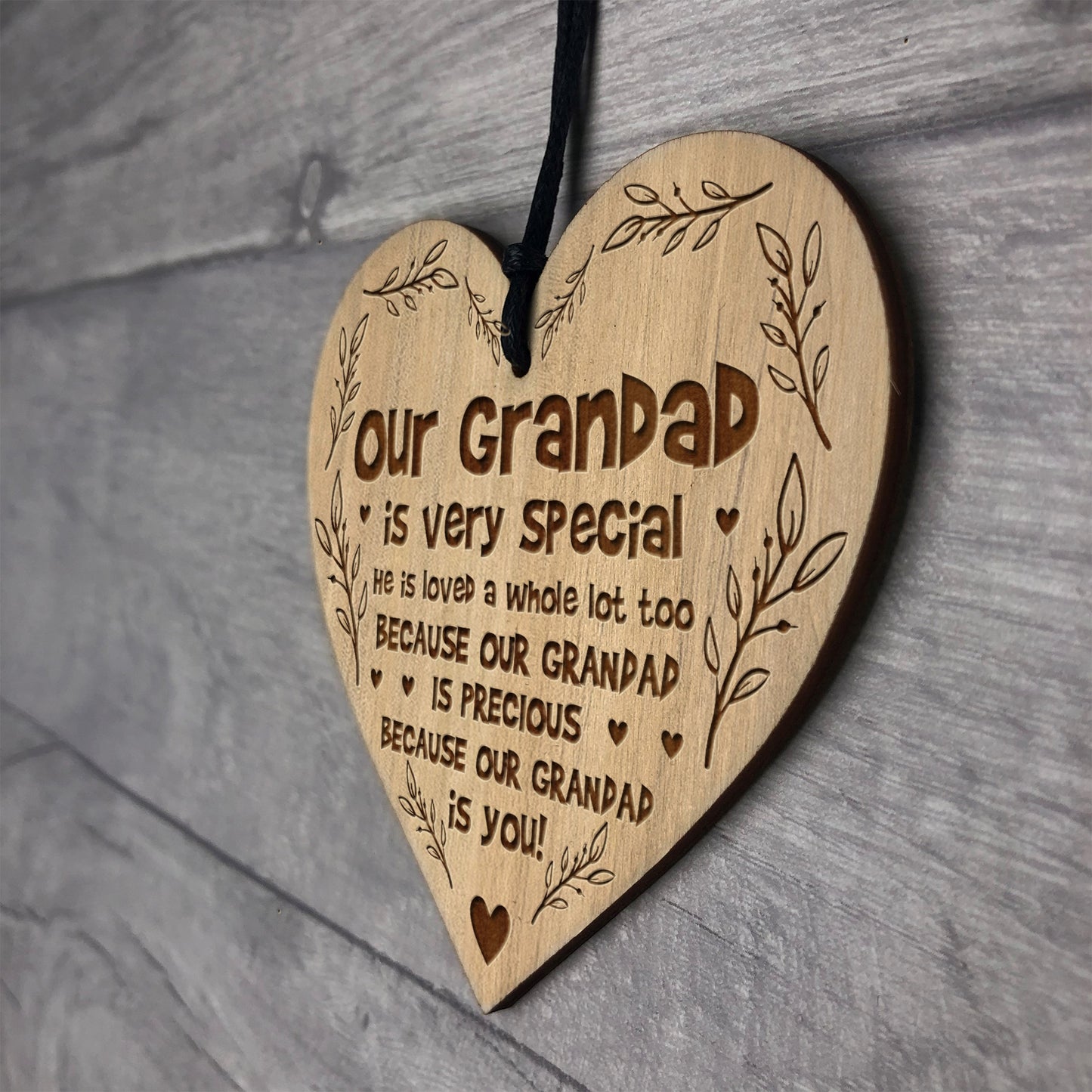 Grandad Gifts Birthday Engraved Heart Grandad Christmas Gift