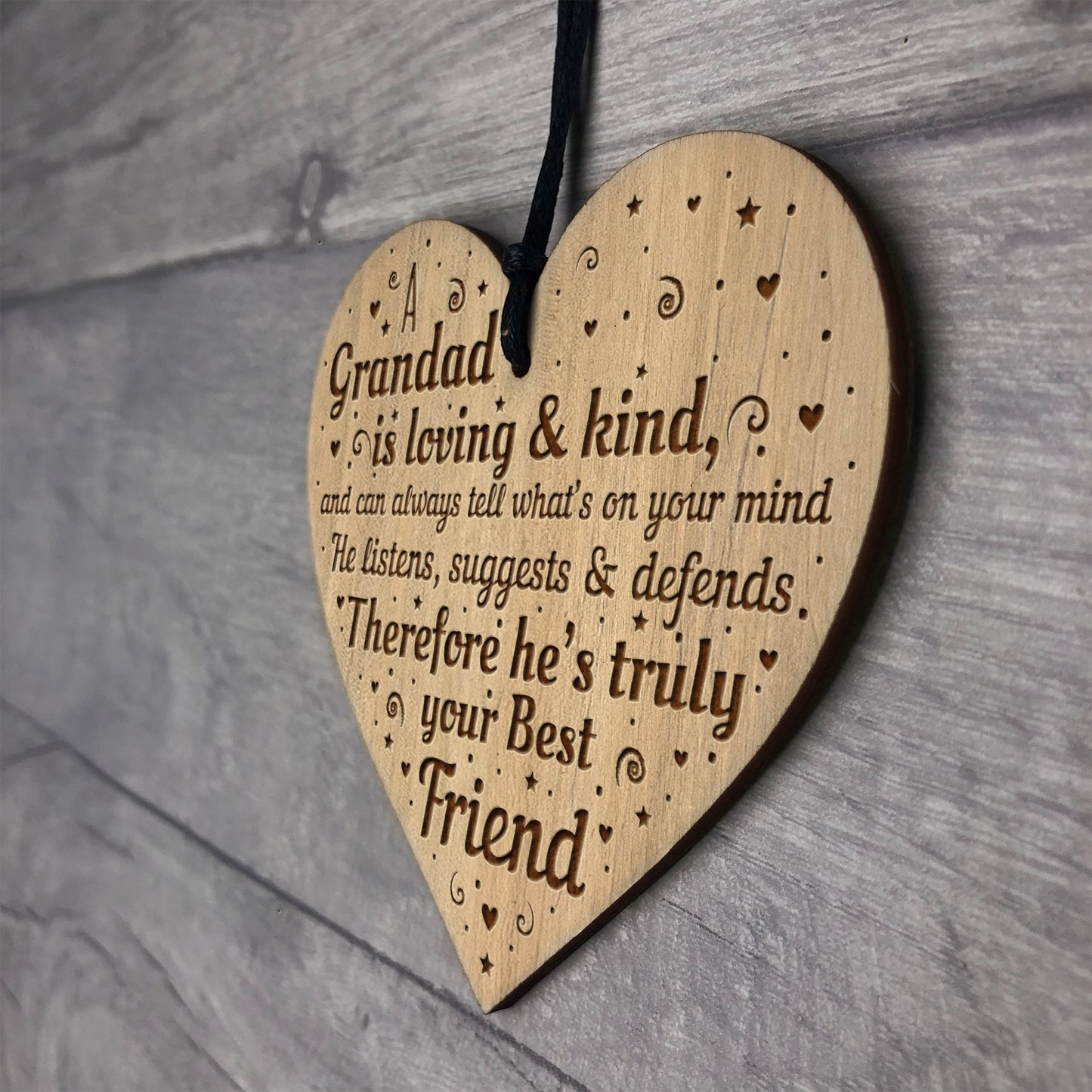 Grandad Plaque Engraved Heart Grandad Birthday Christmas Gift