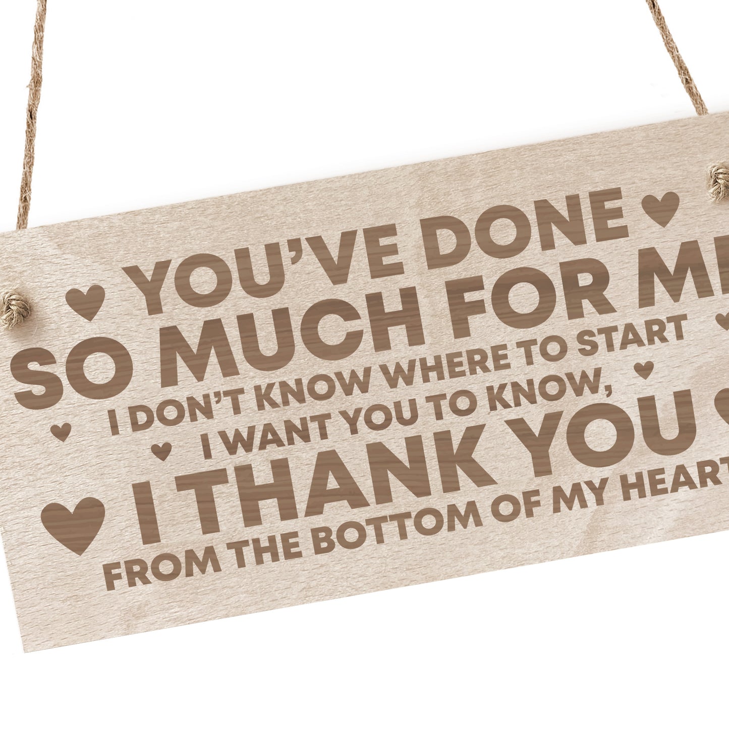 Thank You Gift For Friend Wood Sign Thank You Gift For Him Her