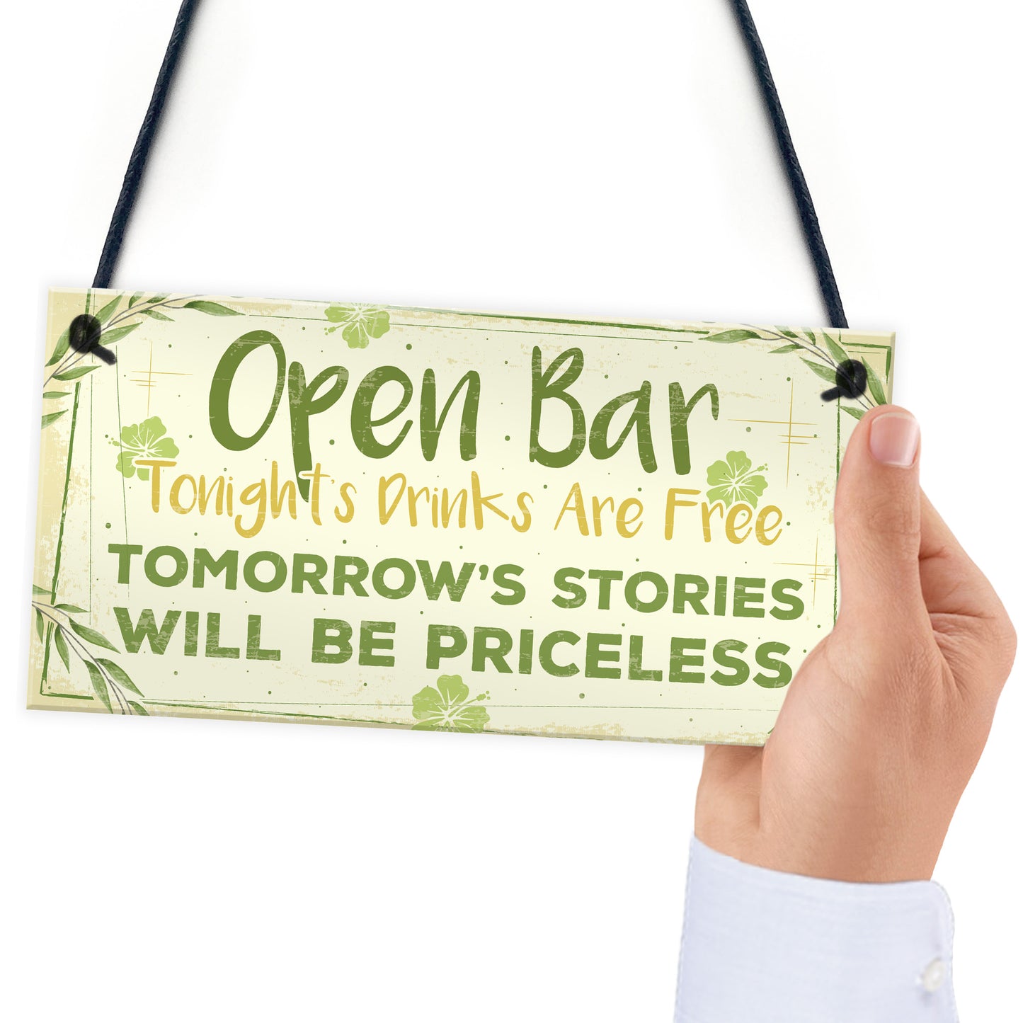 Open Bar Signs Home Garden Bar Plaque Pub Kitchen Man Cave Sign