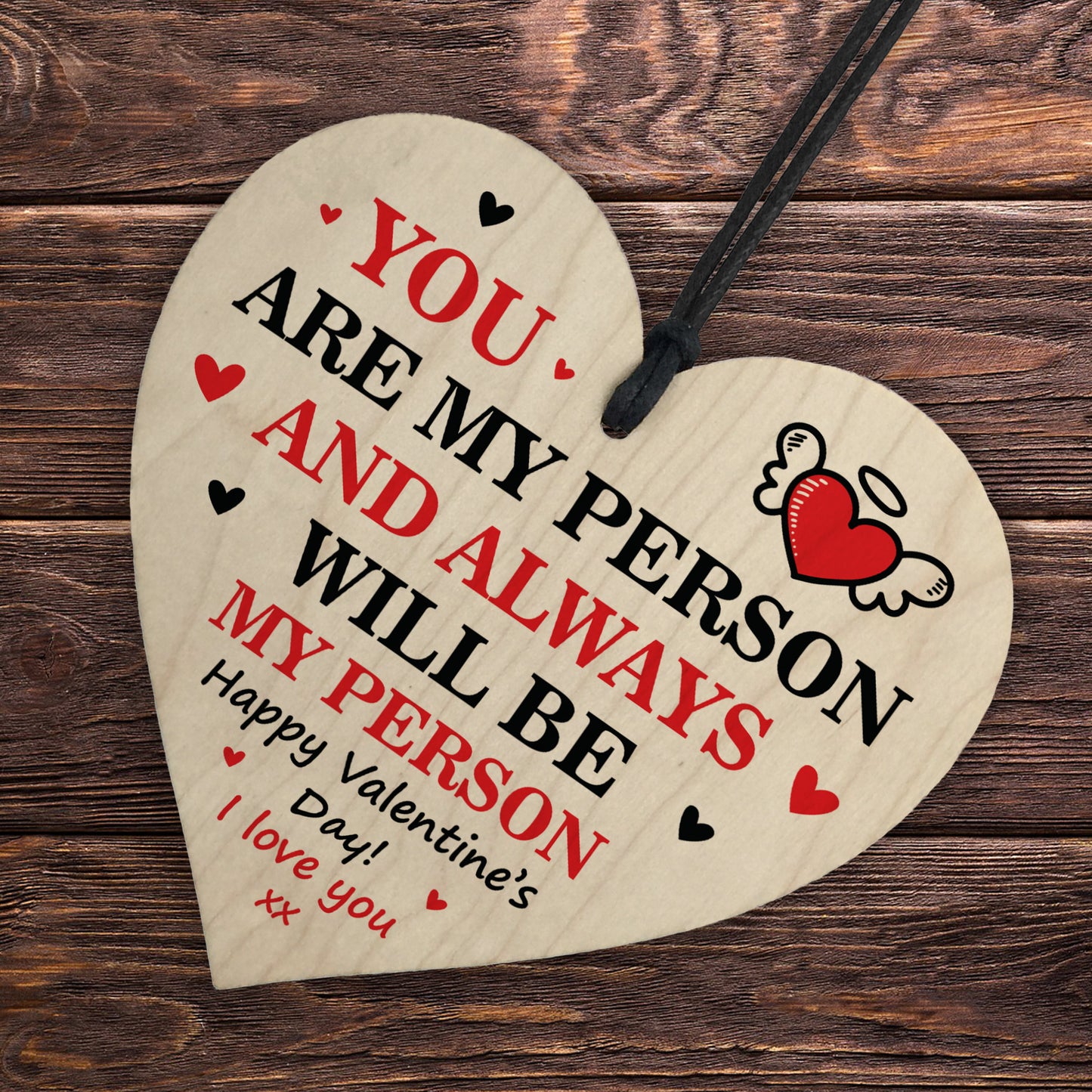 Valentines Wooden Heart Gift For Him Her Valentines Day Gift