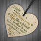 Dad Daddy Father Son Friendship Gift Wooden Heart Chic Plaque
