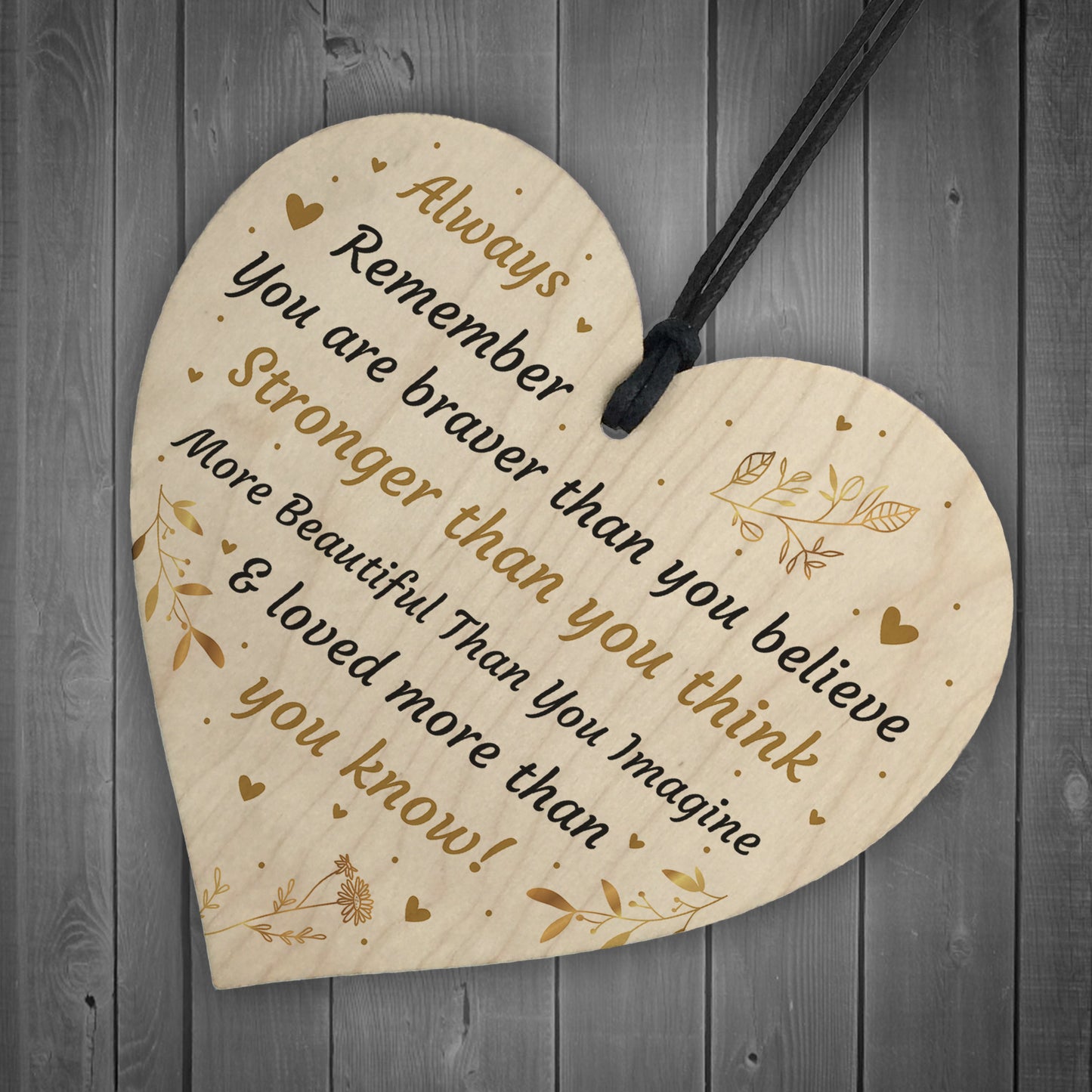 Braver Stronger Beautiful Positive Quote Sign For Best Friend