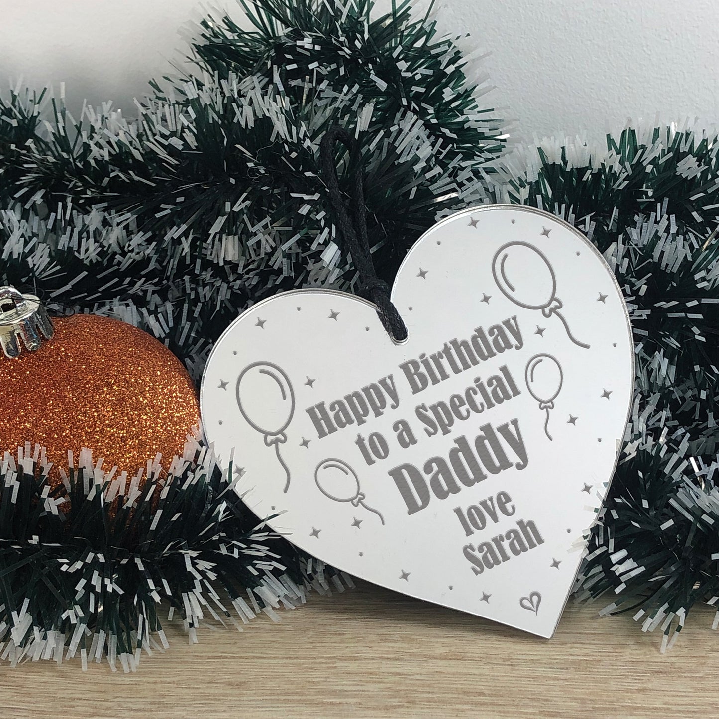 Birthday Gift For Daddy Personalised Engraved Heart Gift