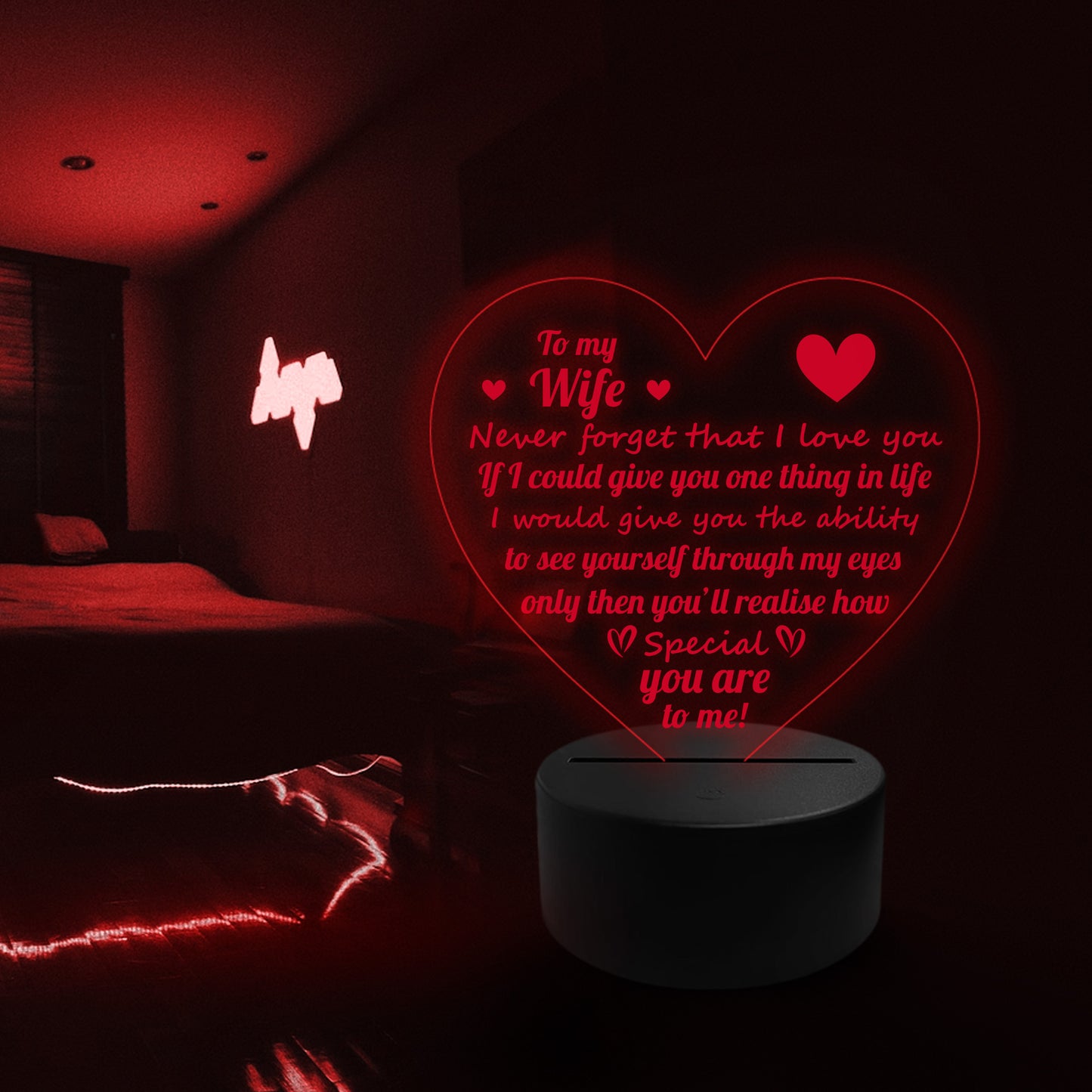 Anniversary Gift For Wife To My Wife Acrylic Light Valentines
