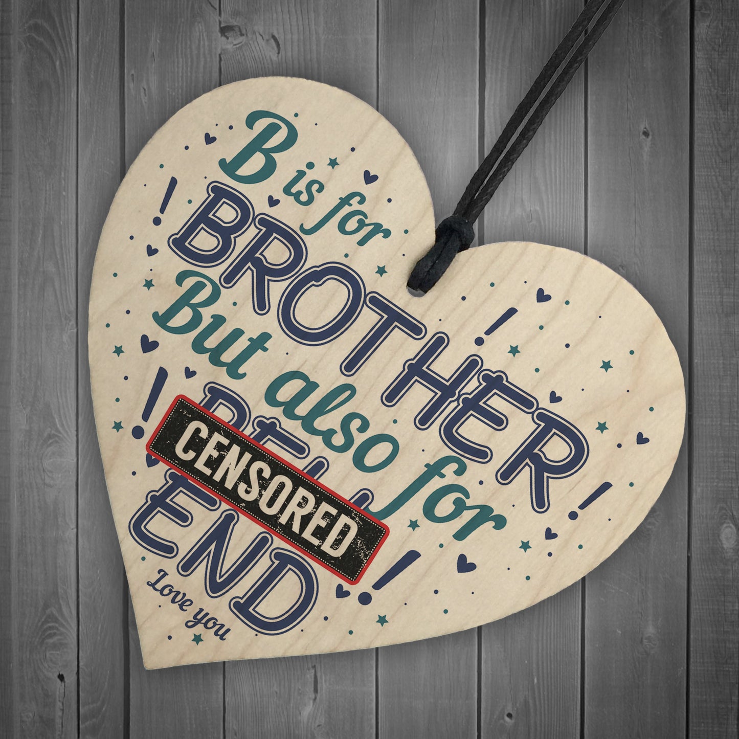 Funny Birthday Gifts For Brother Novelty Rude Family Gift Heart