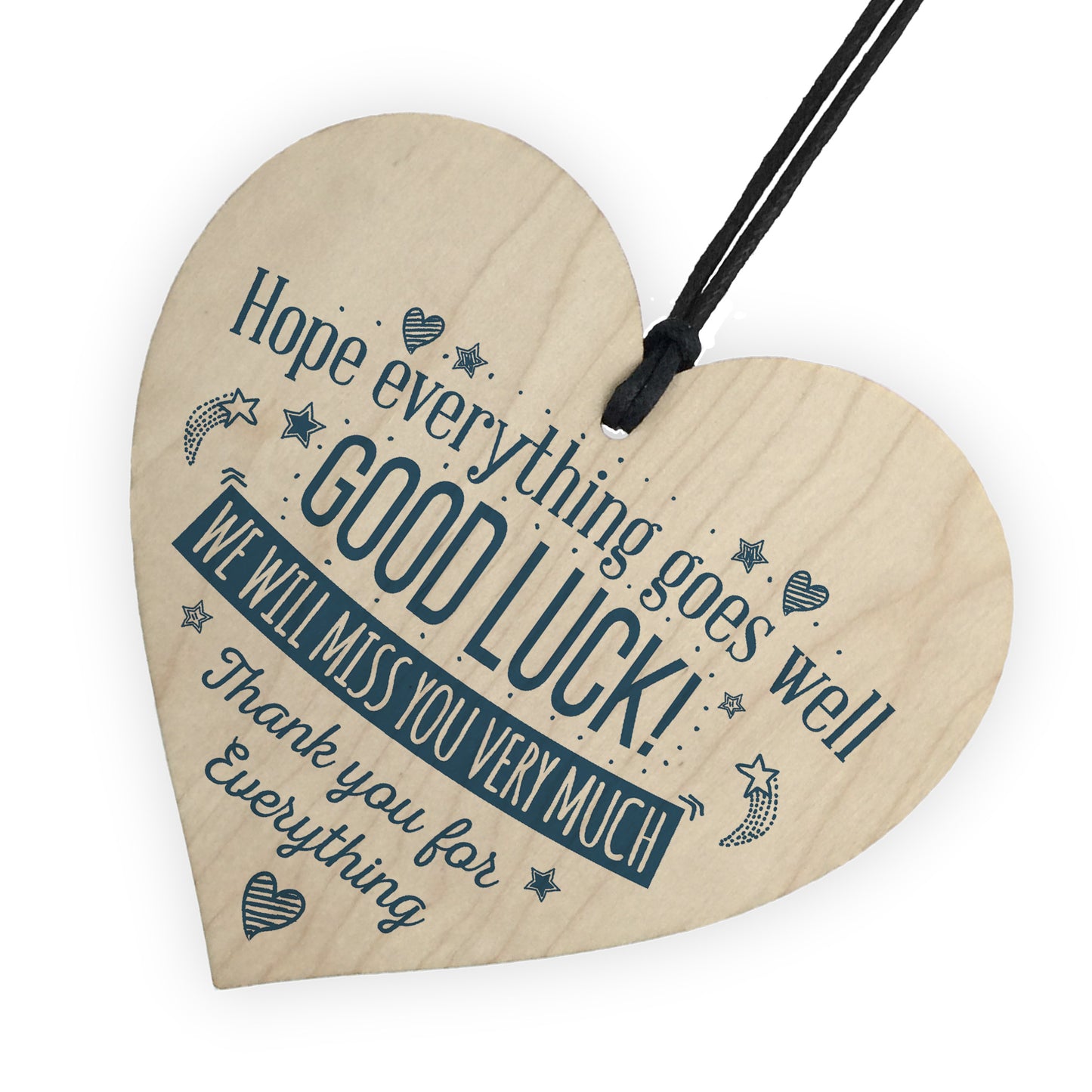 Good Luck Leaving Colleague Friend Work New Job Gift Wood Sign