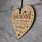 Grandad Gift Plaque Engraved Heart Birthday Christmas Gift