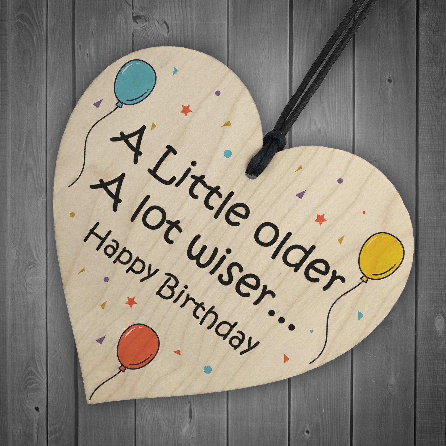 Quirky Birthday Gift For Mum Dad Auntie Uncle Friend Wood Heart