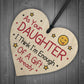Funny Joke Birthday Gift For Mum Dad Wood Heart Daughter Gift