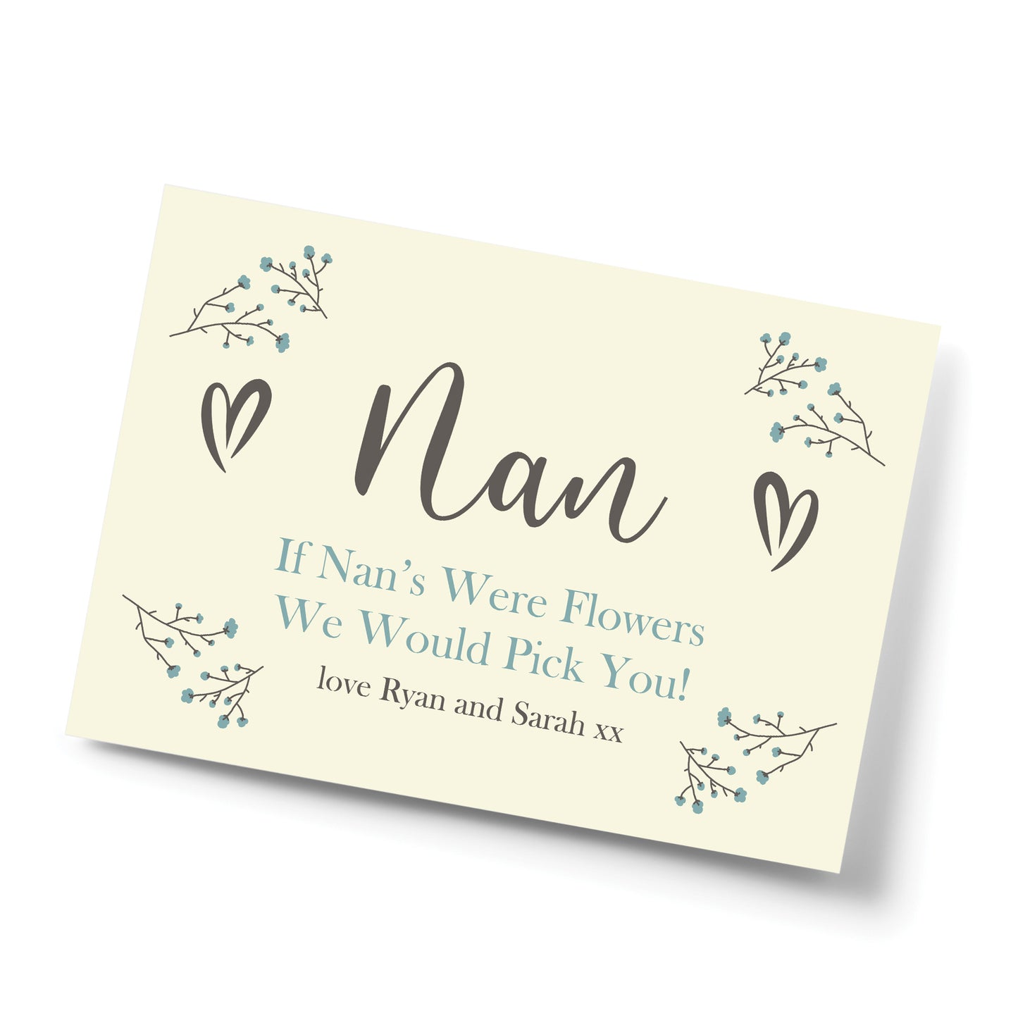 Personalised Nan Print Mothers Day Birthday Gift For Nan