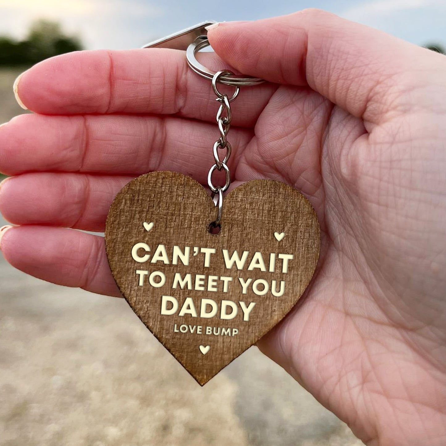 Handmade Wood Keyring From Bump Gifts For Men Dad Daddy To Be