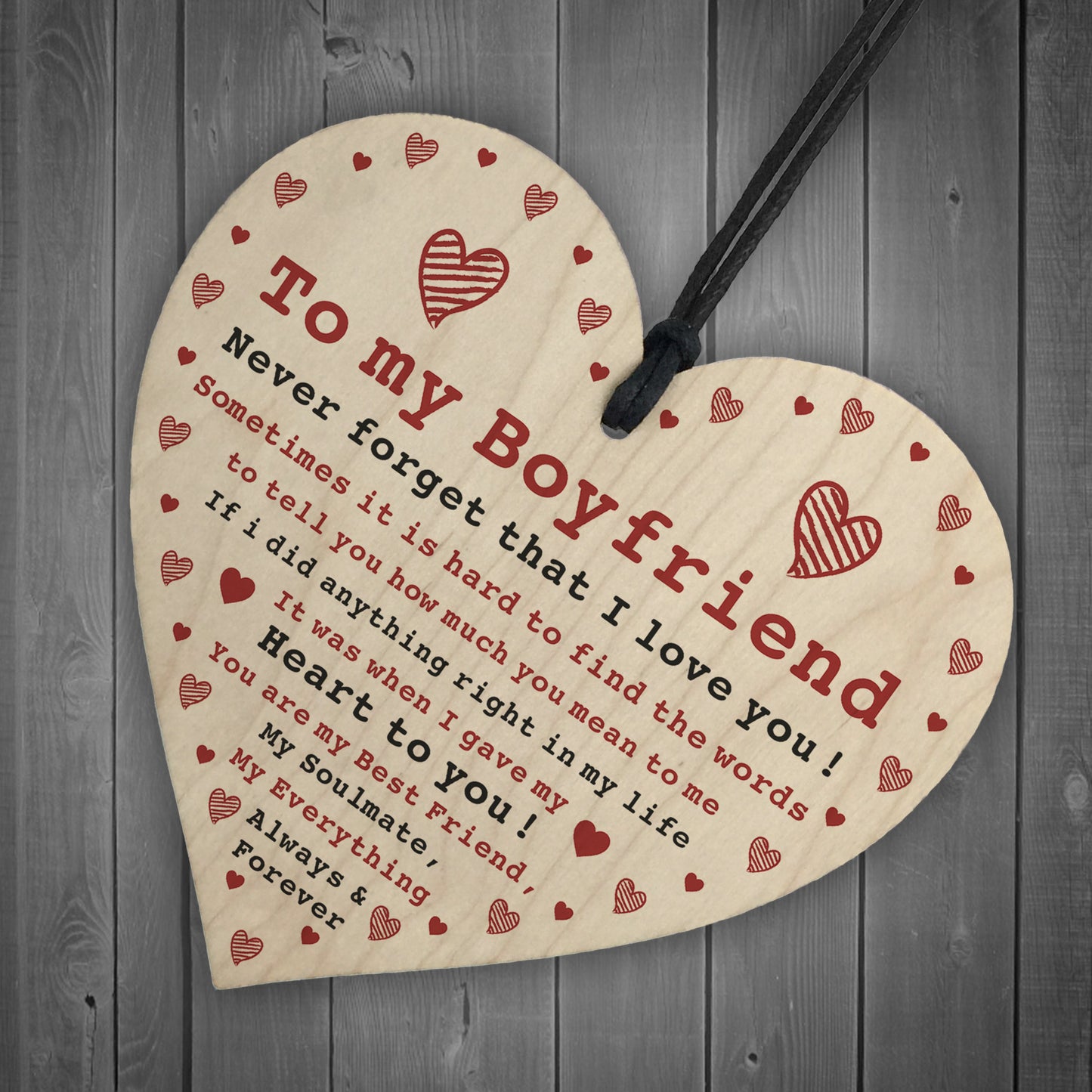 Boyfriend Gift For Anniversary Valentines Day Heart Soulmate