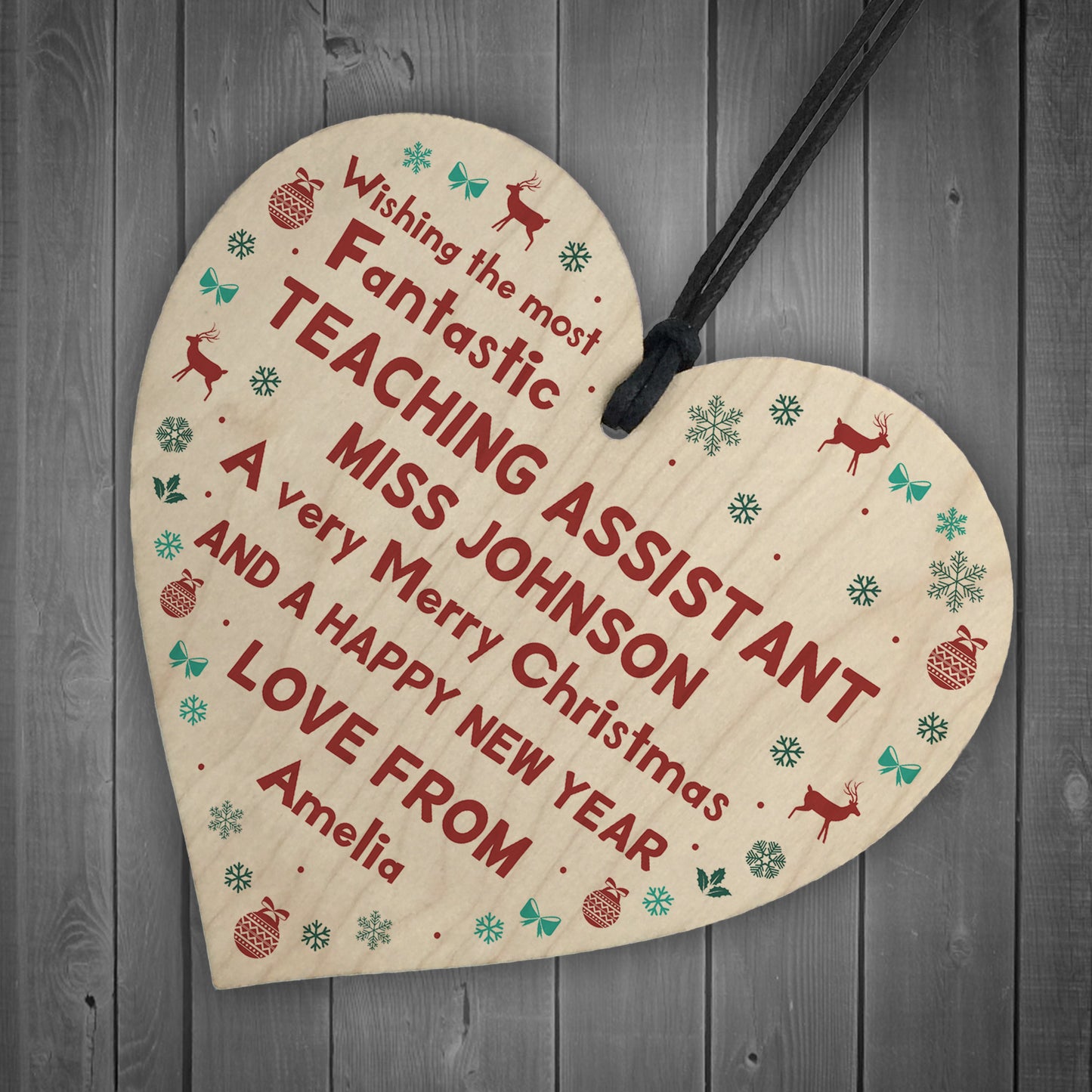 Handmade Christmas Gift Heart Teaching Assistant Gift From Child