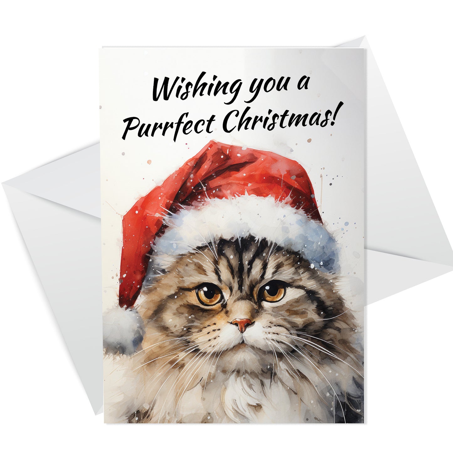Christmas Card From The Cat Funny Card For Cat Mum Dad Funny