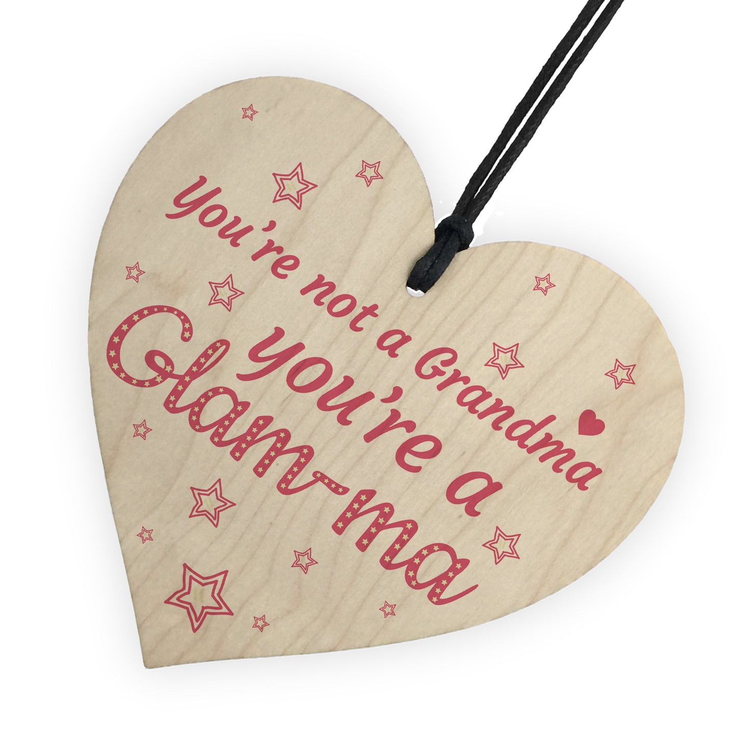 Glam-ma Wood Heart Sign NANNY NAN GRANNY GRAN Keepsake Gift