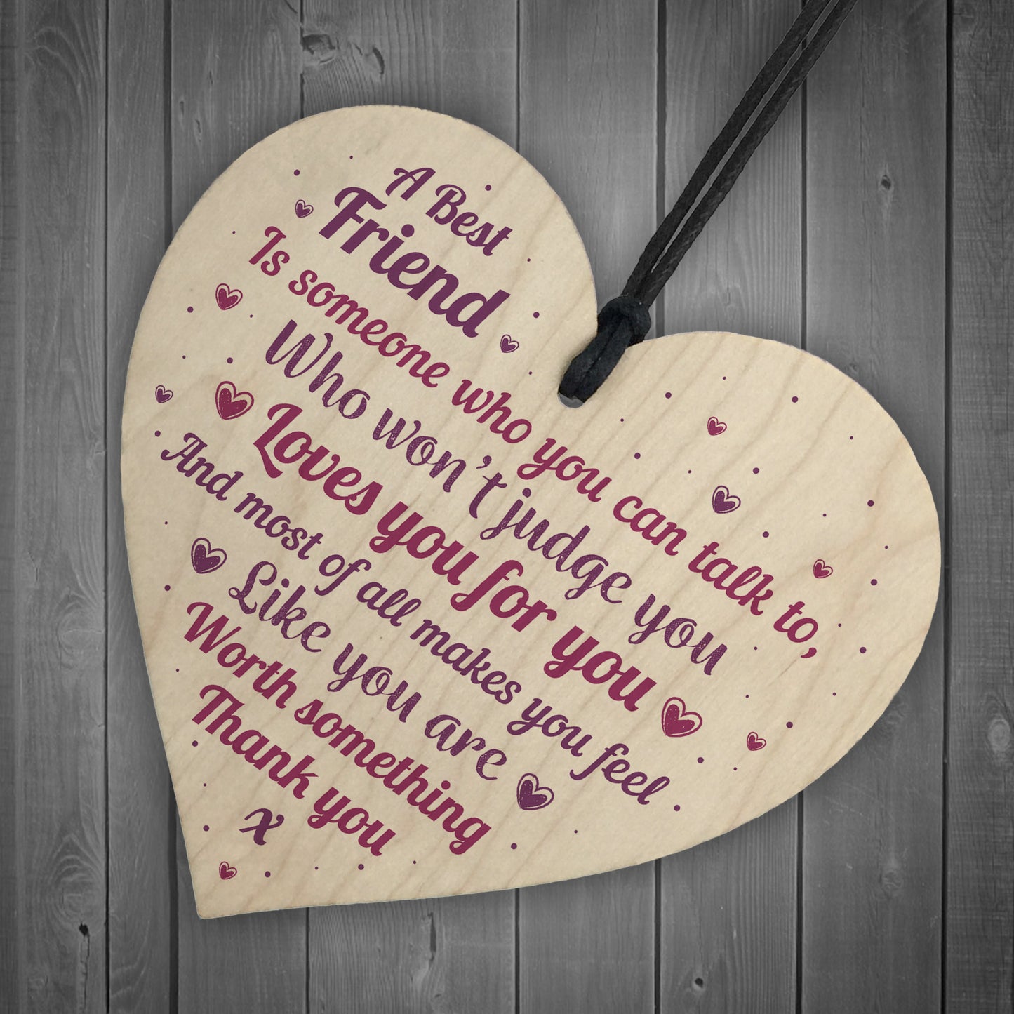 Thank You Gift For Best FRIEND Heart Christmas Friendship Gift