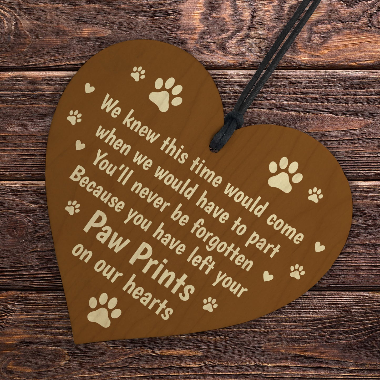 Wooden Dog Sign Pet Memorial Christmas Tree Decoration