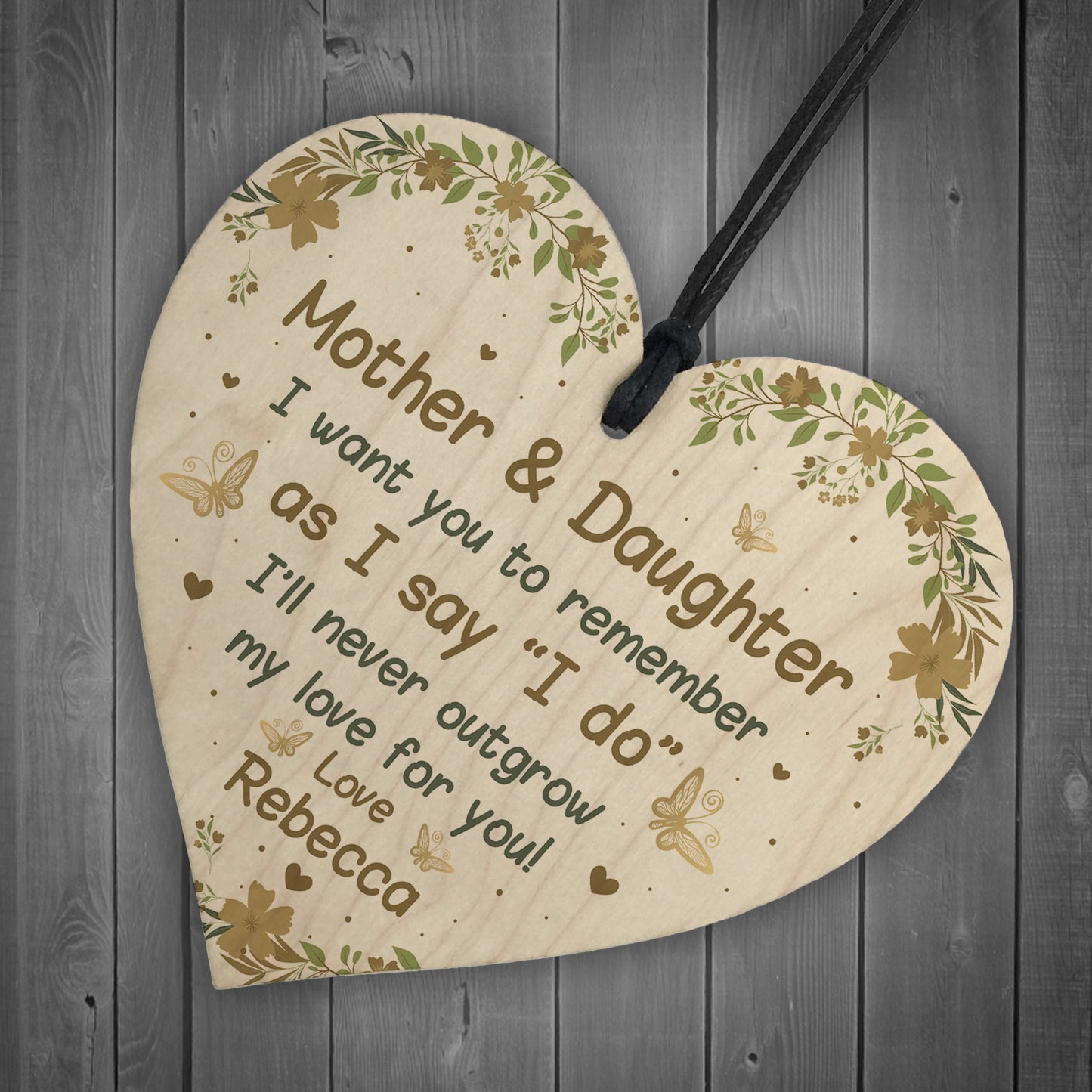 Mother And Daughter Gift Personalised Wedding Gift Poem For Mum