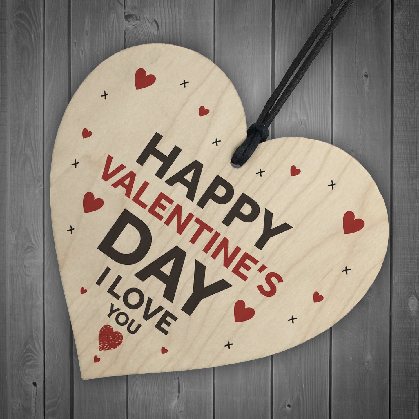 Happy Valentines Day Gift Wood Heart Gift For Him Her