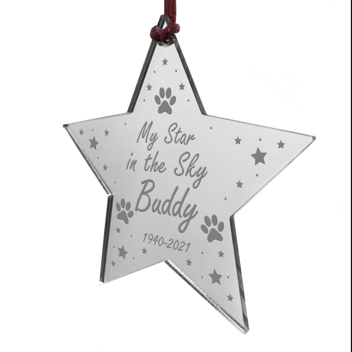 My Star In The Sky Personalised Engraved Star Dog Memorial