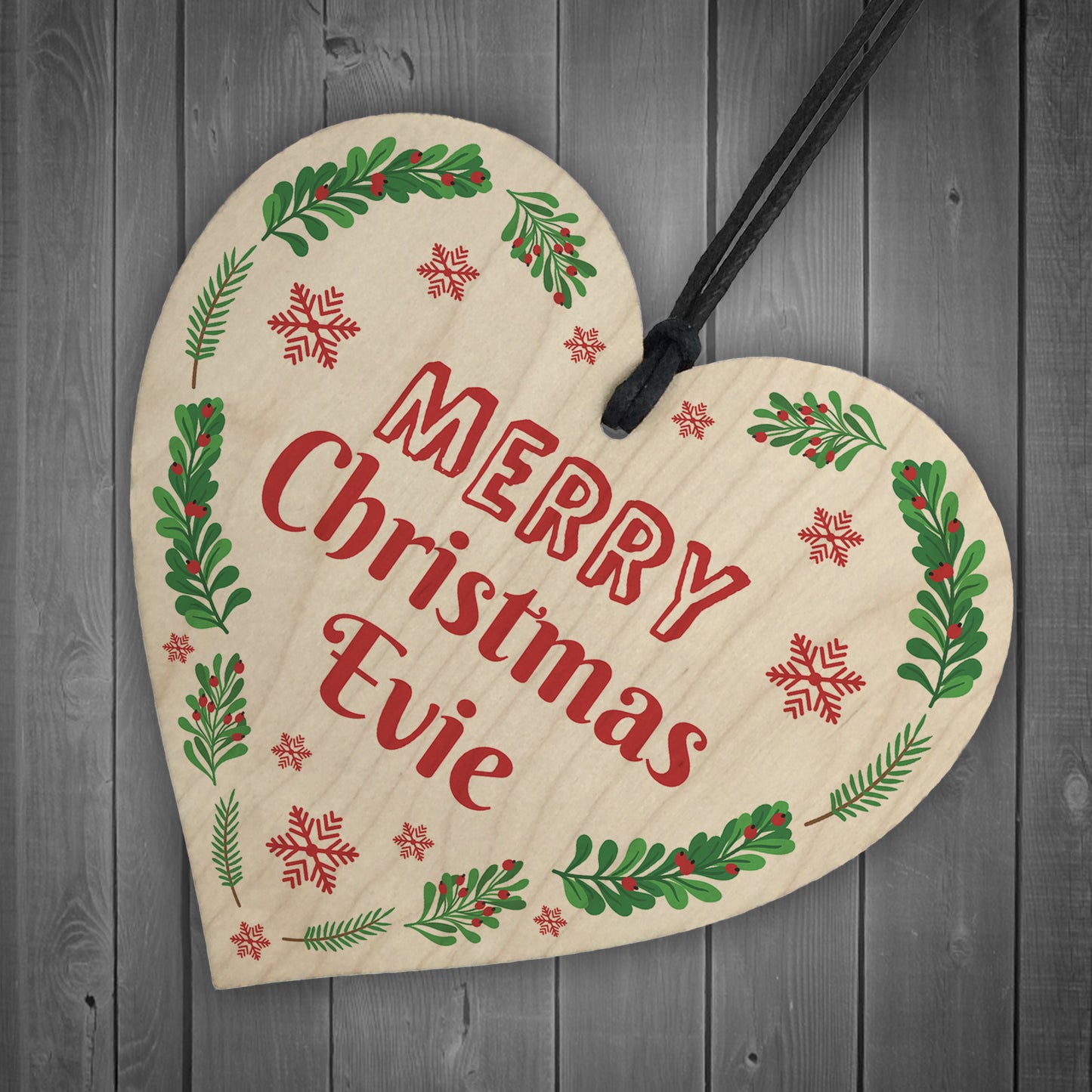 Personalised Christmas Bauble For Daughter Son Heart Decoration