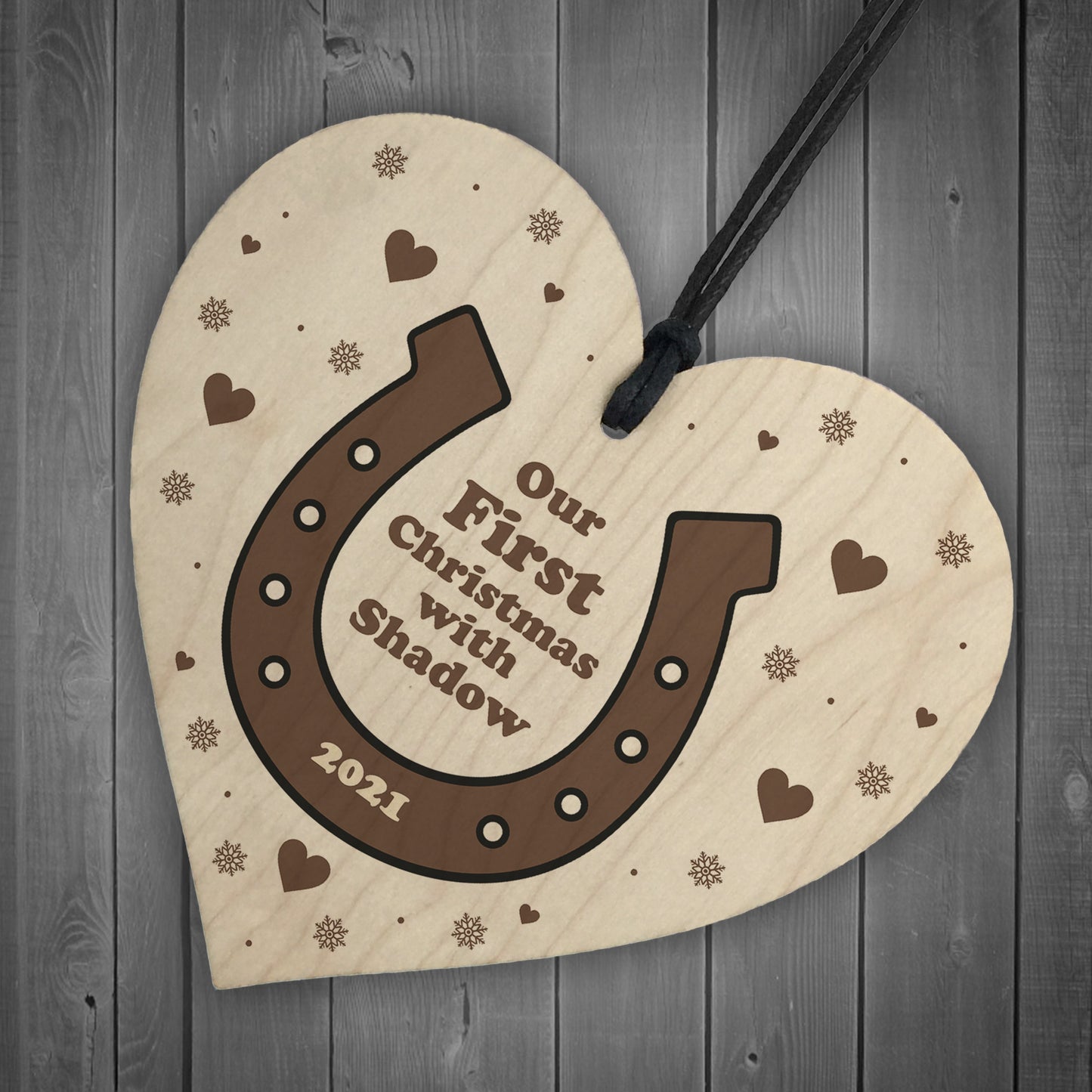 Our First Christmas With Horse Personalised Christmas Decoration