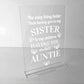 Auntie Gifts For Birthday Christmas Standing Plaque Decoration