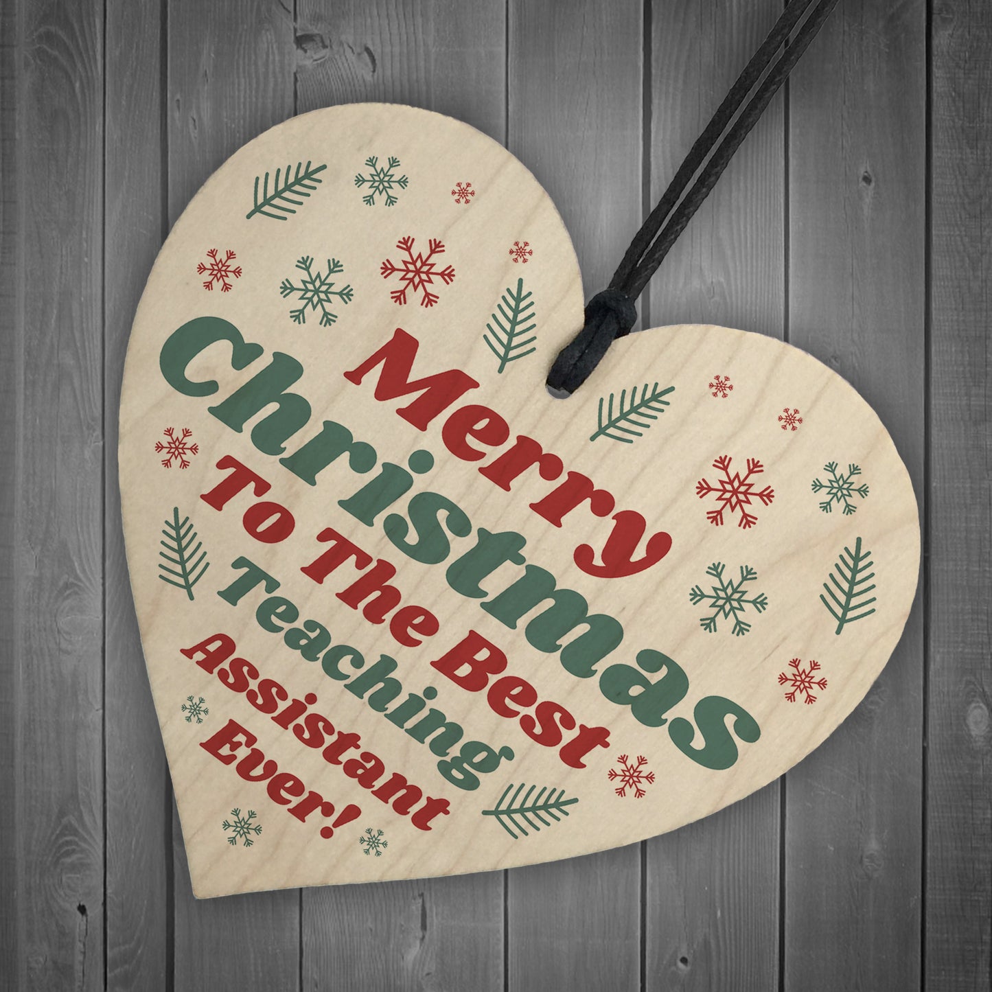 Christmas Gift For Your Teaching Assistant TA Wooden Heart Gift